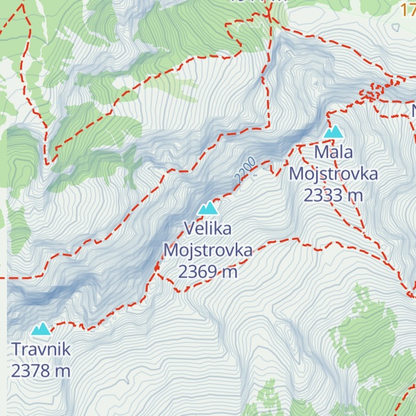 Map of Velika Mojstrovka
