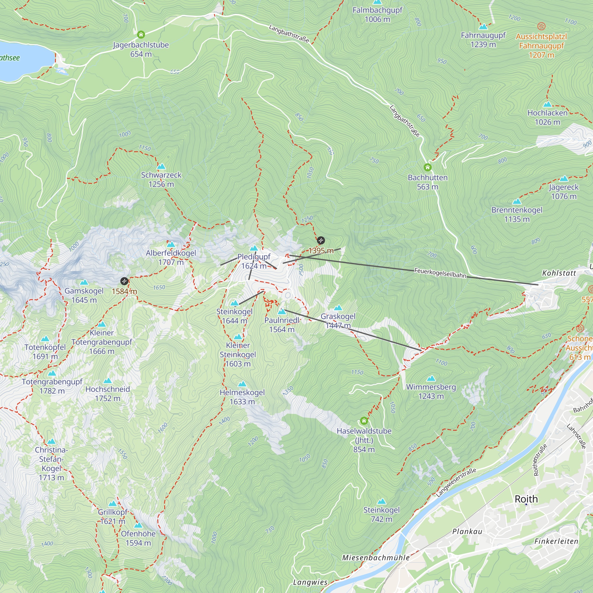 Kranabeth-Hütte map