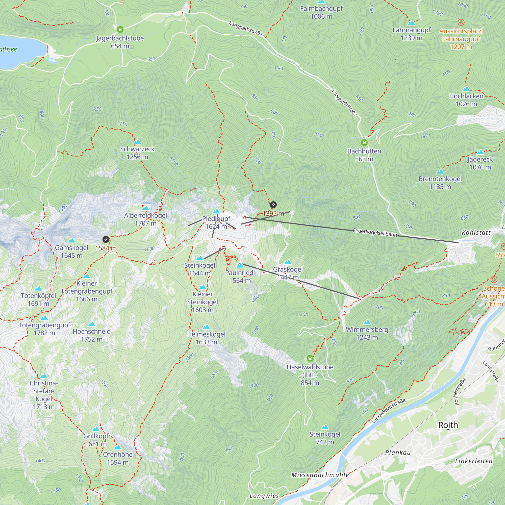 Kranabeth-Hütte map