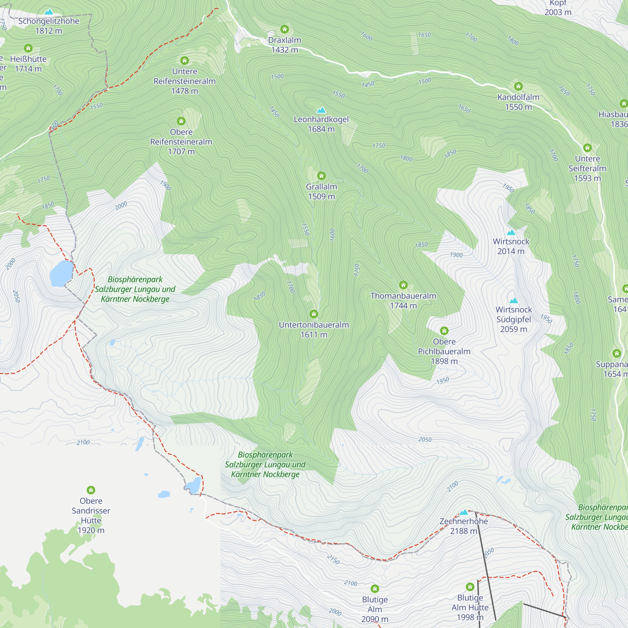 Untertonibaueralm map