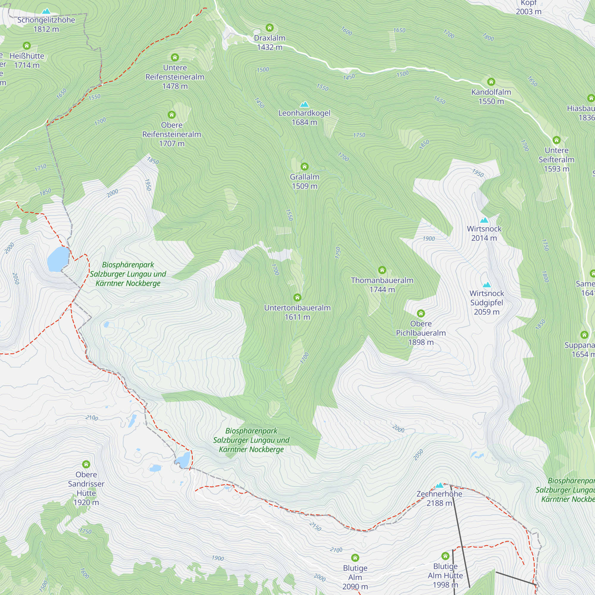 Untertonibaueralm map