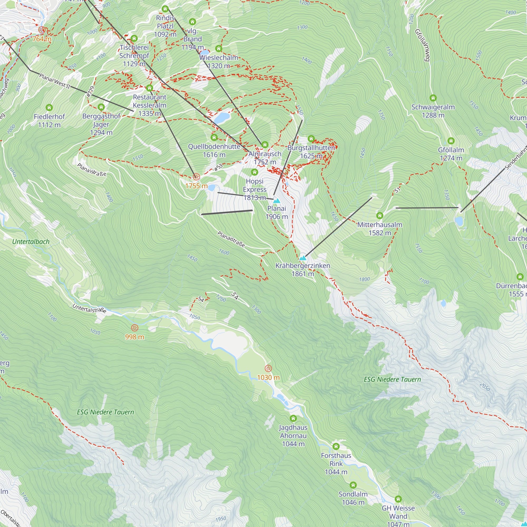 Krahbergalm map
