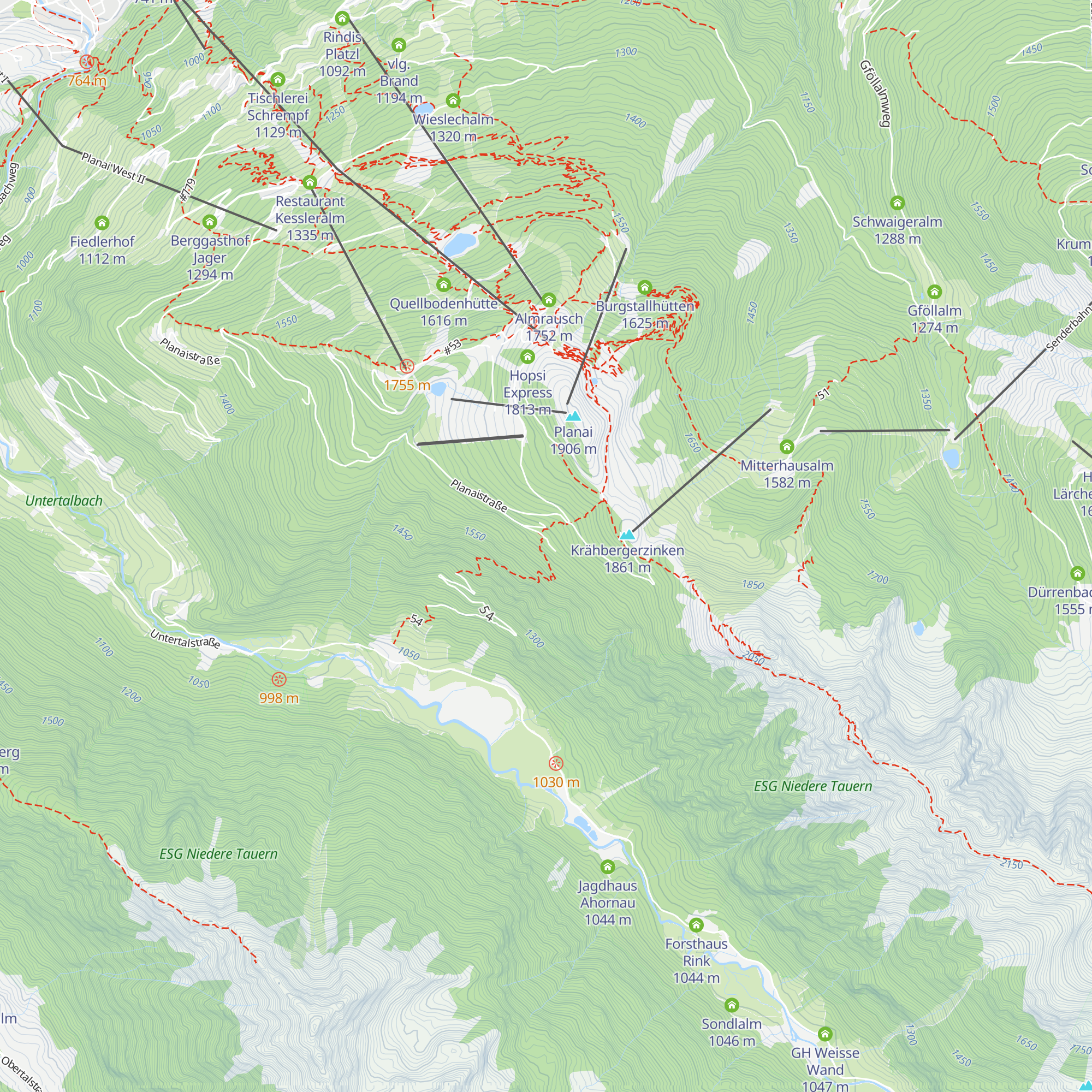 Krahbergalm map