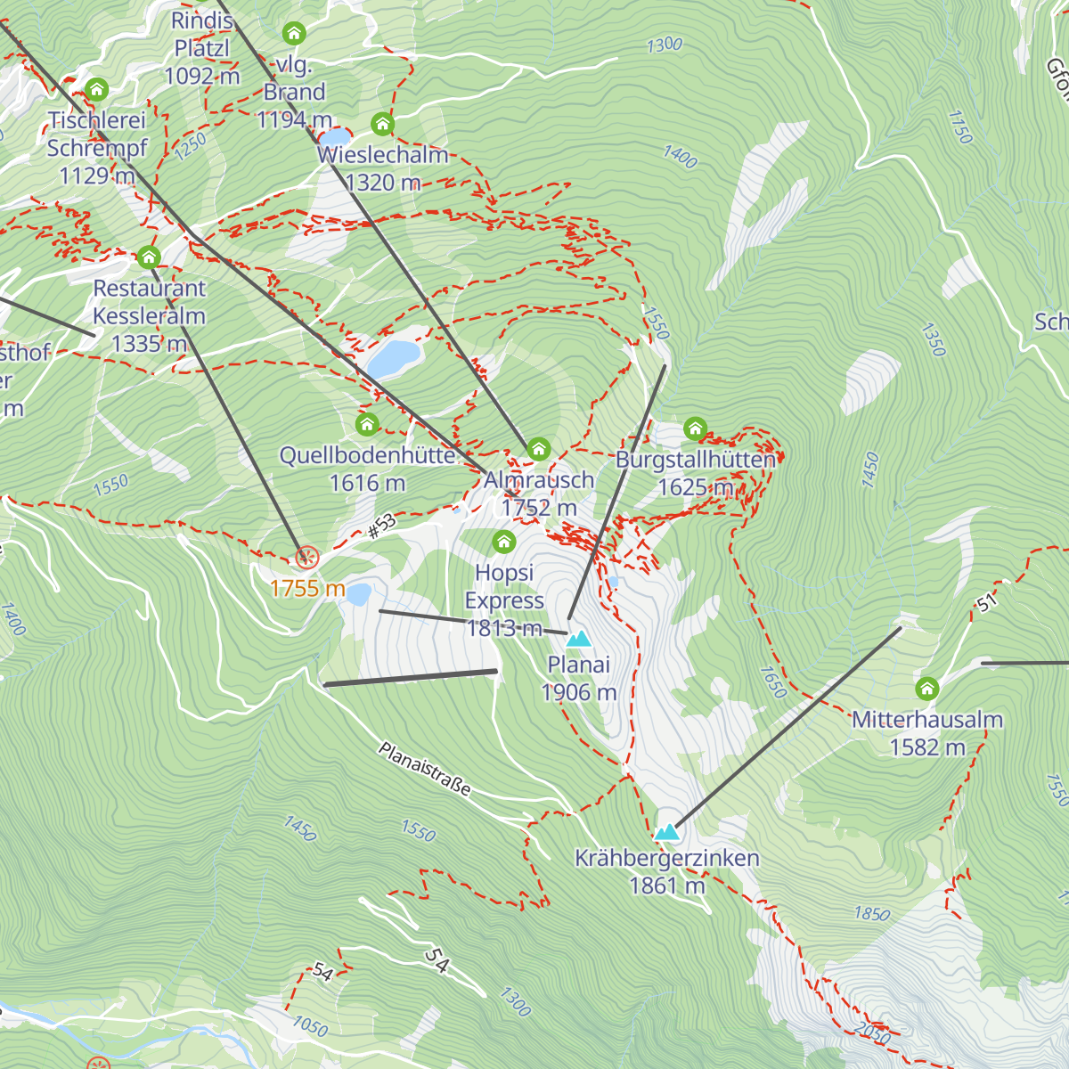 Schladminger Hütte map