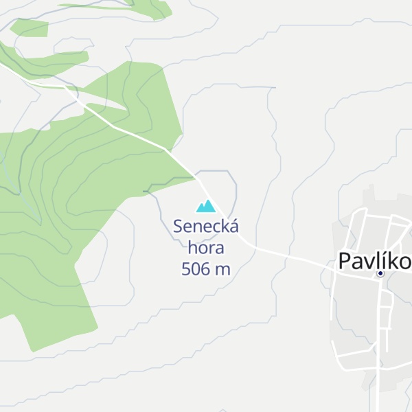 Map of Senecká hora