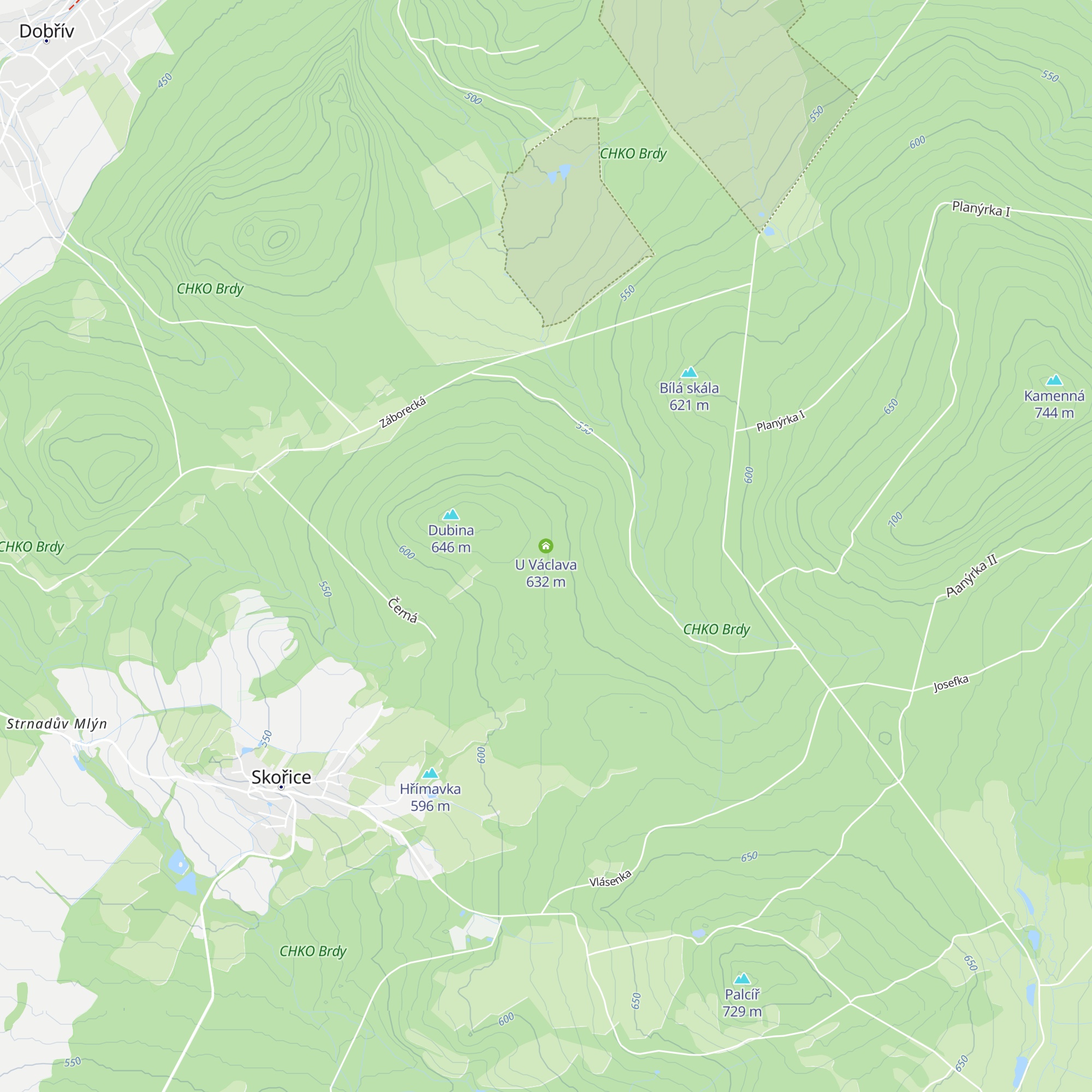 U Václava map