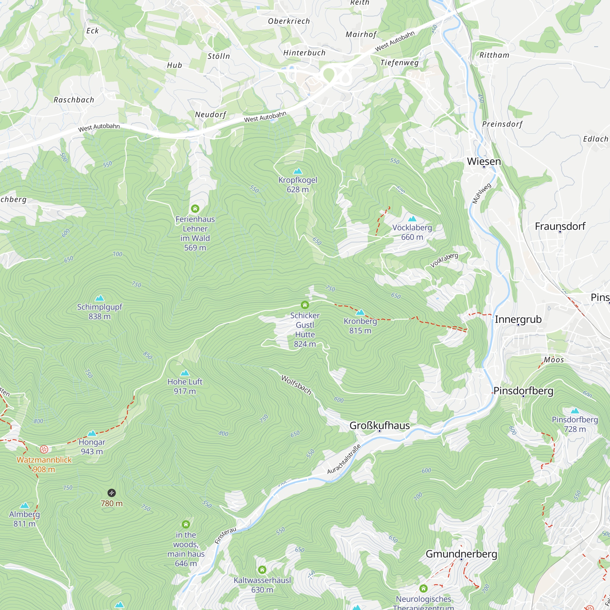 Schicker Gustl Hütte map