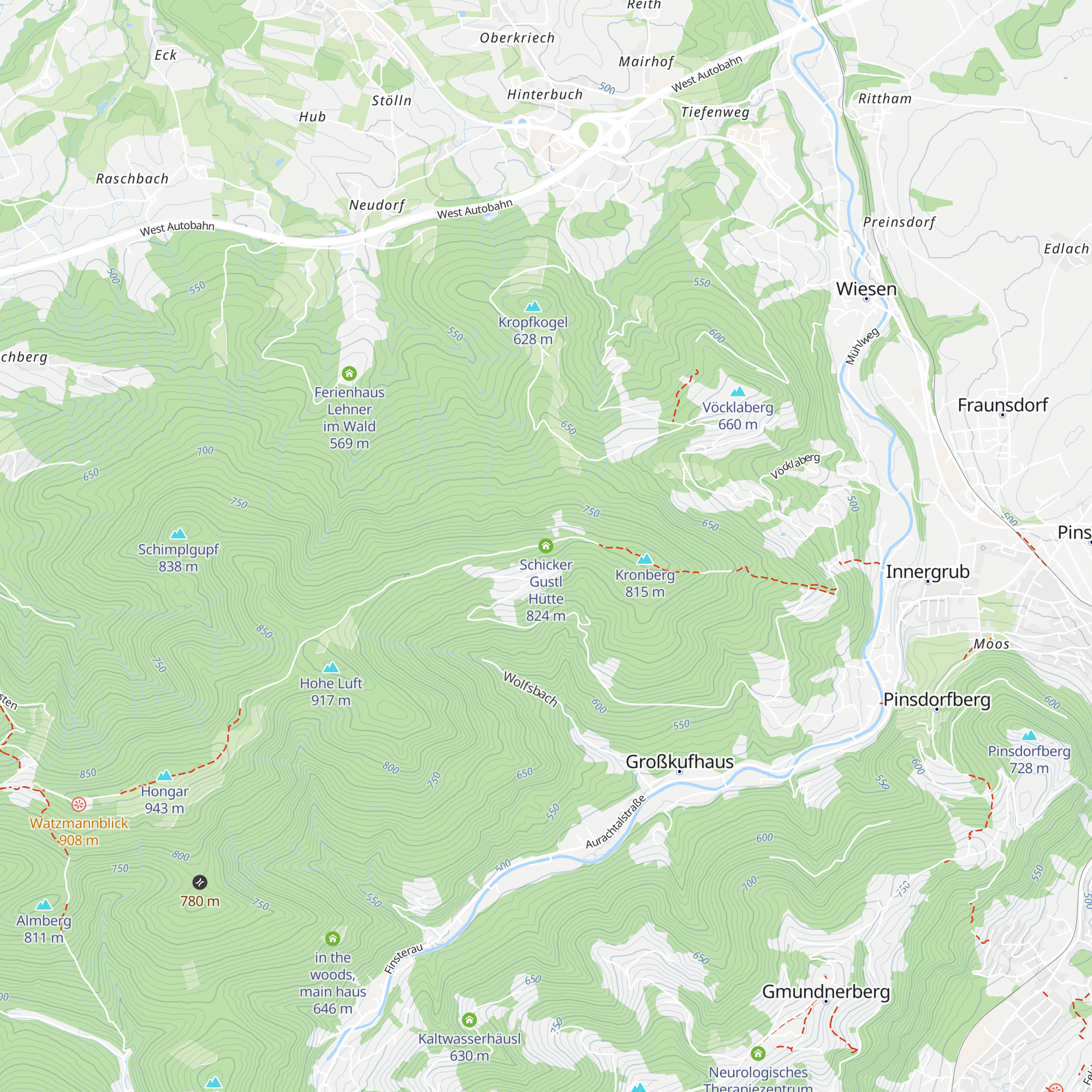 Schicker Gustl Hütte map