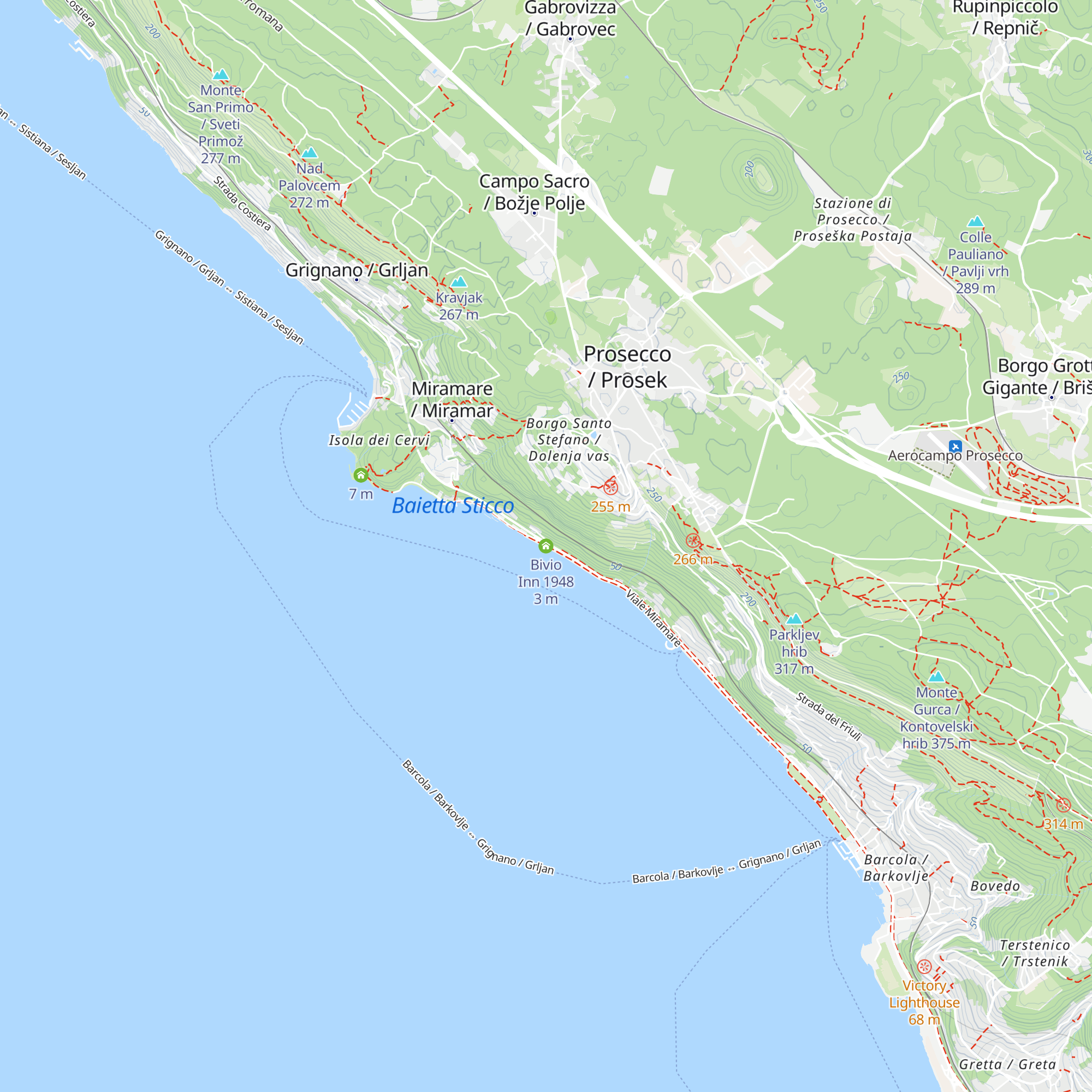 Bivio Inn 1948 map