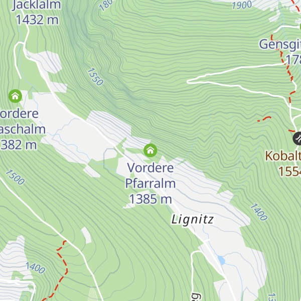 Map of Vordere Pfarralm