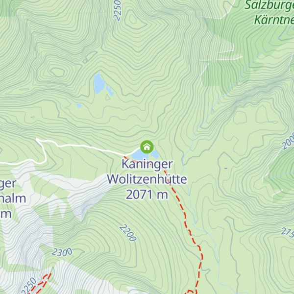 Map of Kaninger Wolitzenhütte