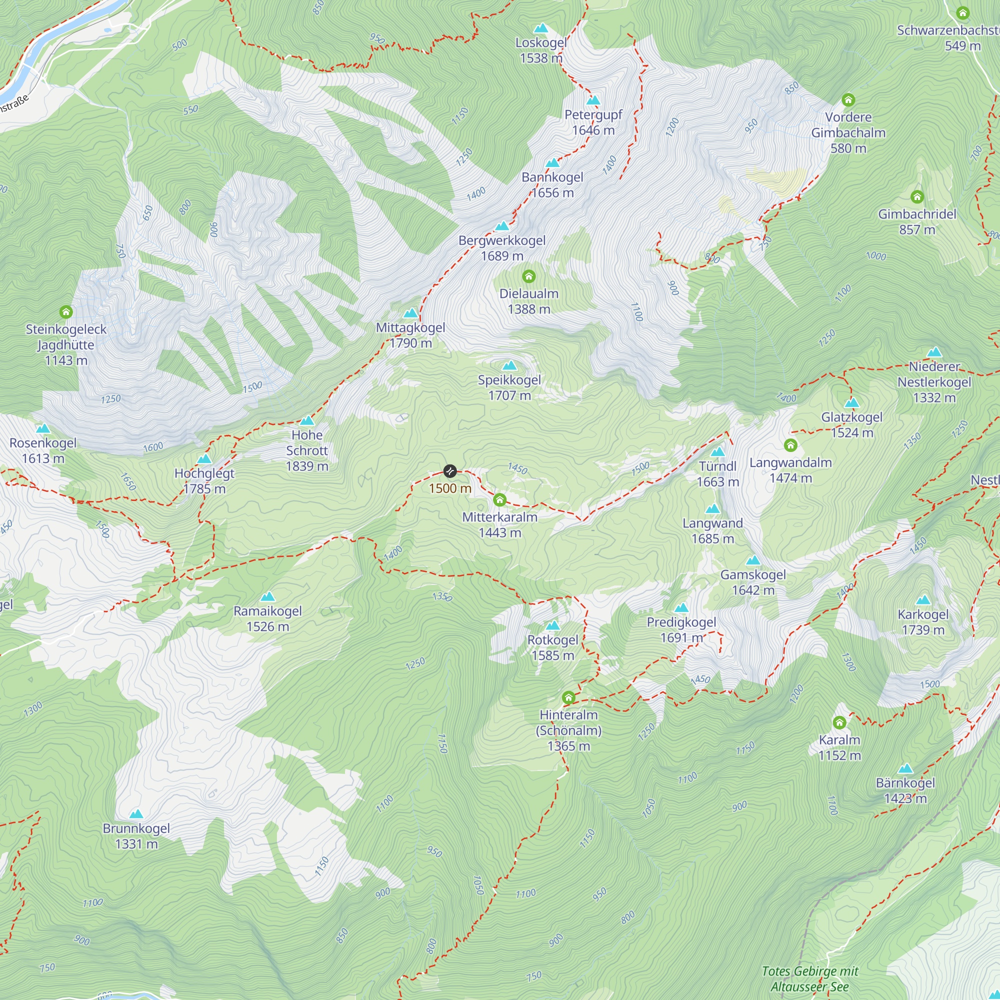 Mitterkaralm map