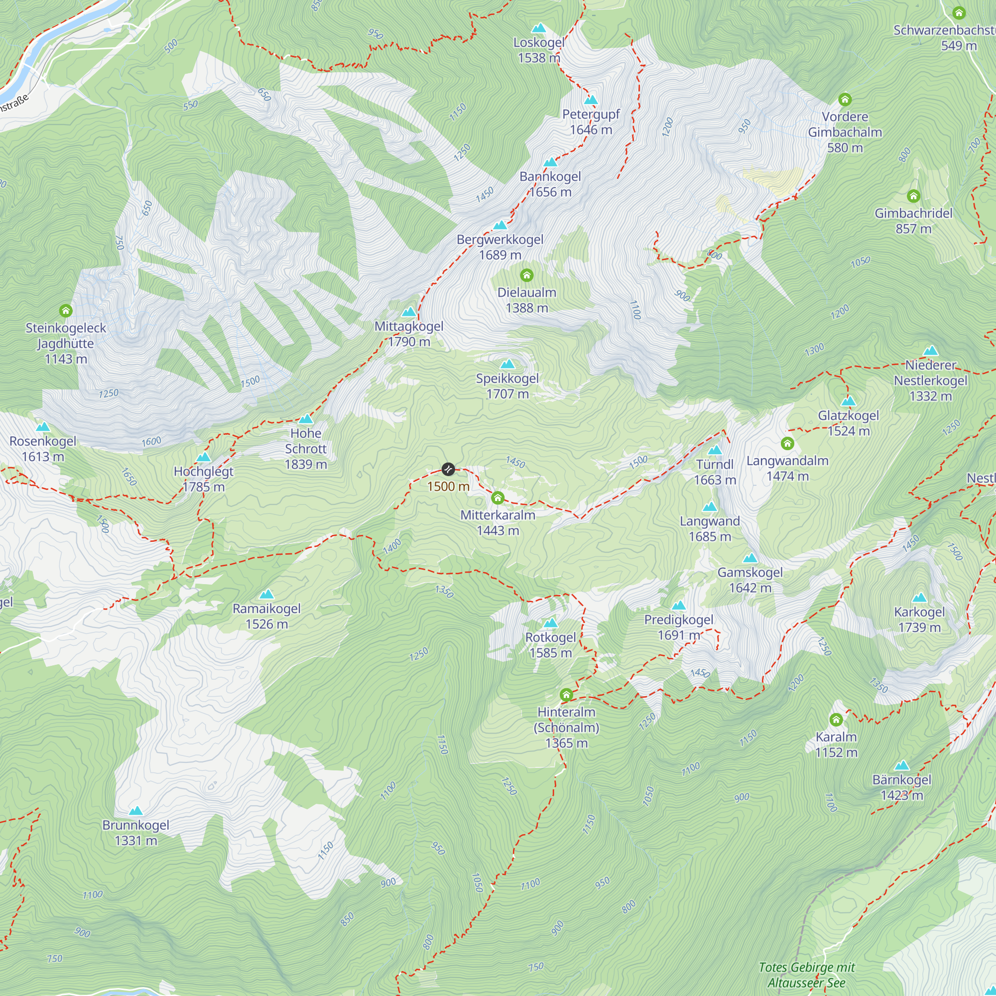 Mitterkaralm map