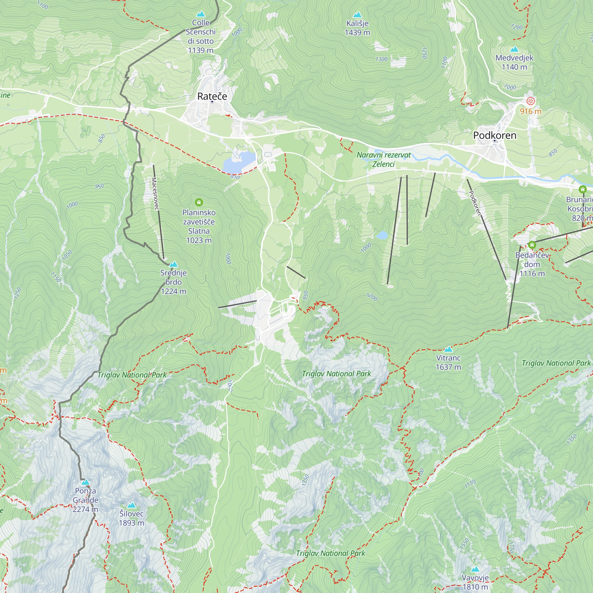 Hotel Dom Planica map