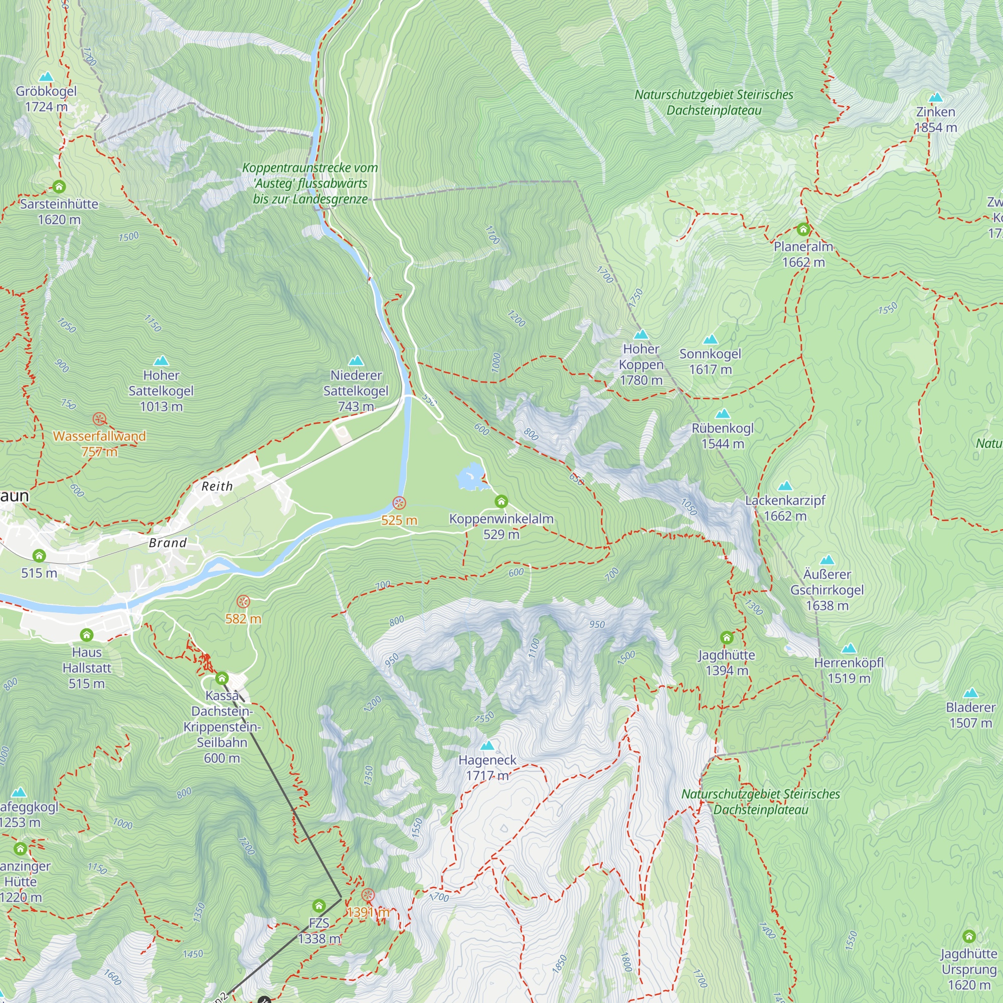 Koppenwinkelalm map