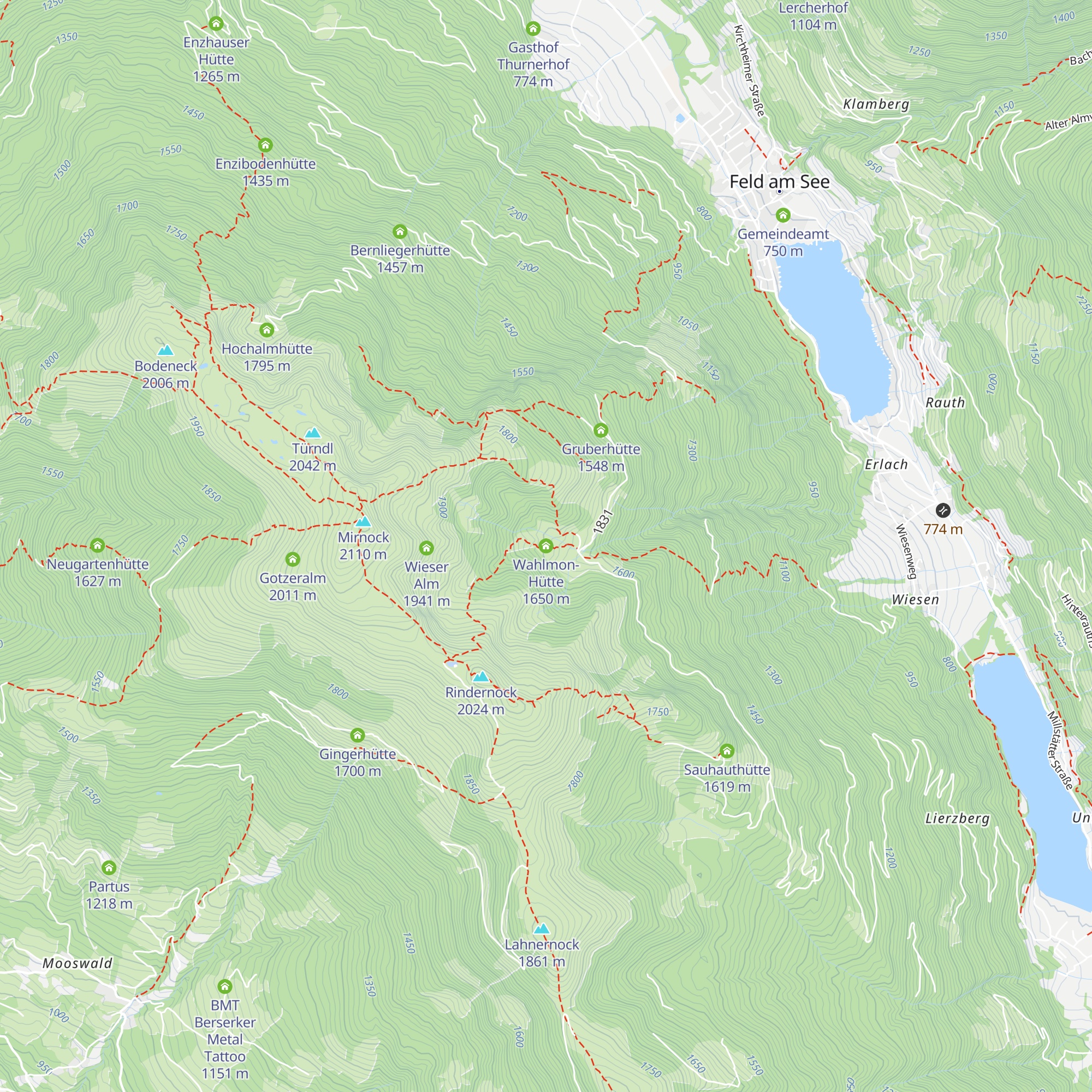 Wahlmon-Hütte map