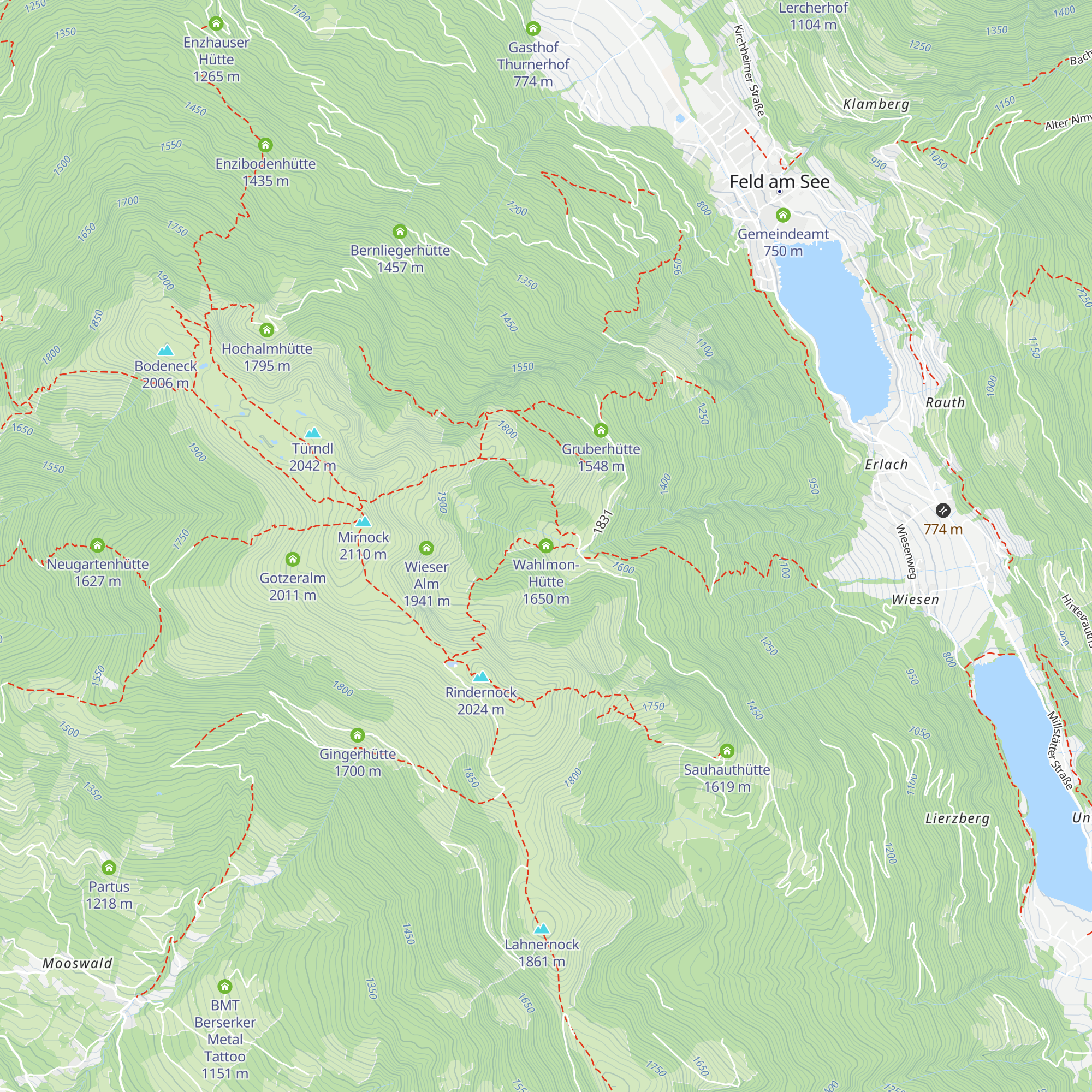 Wahlmon-Hütte map