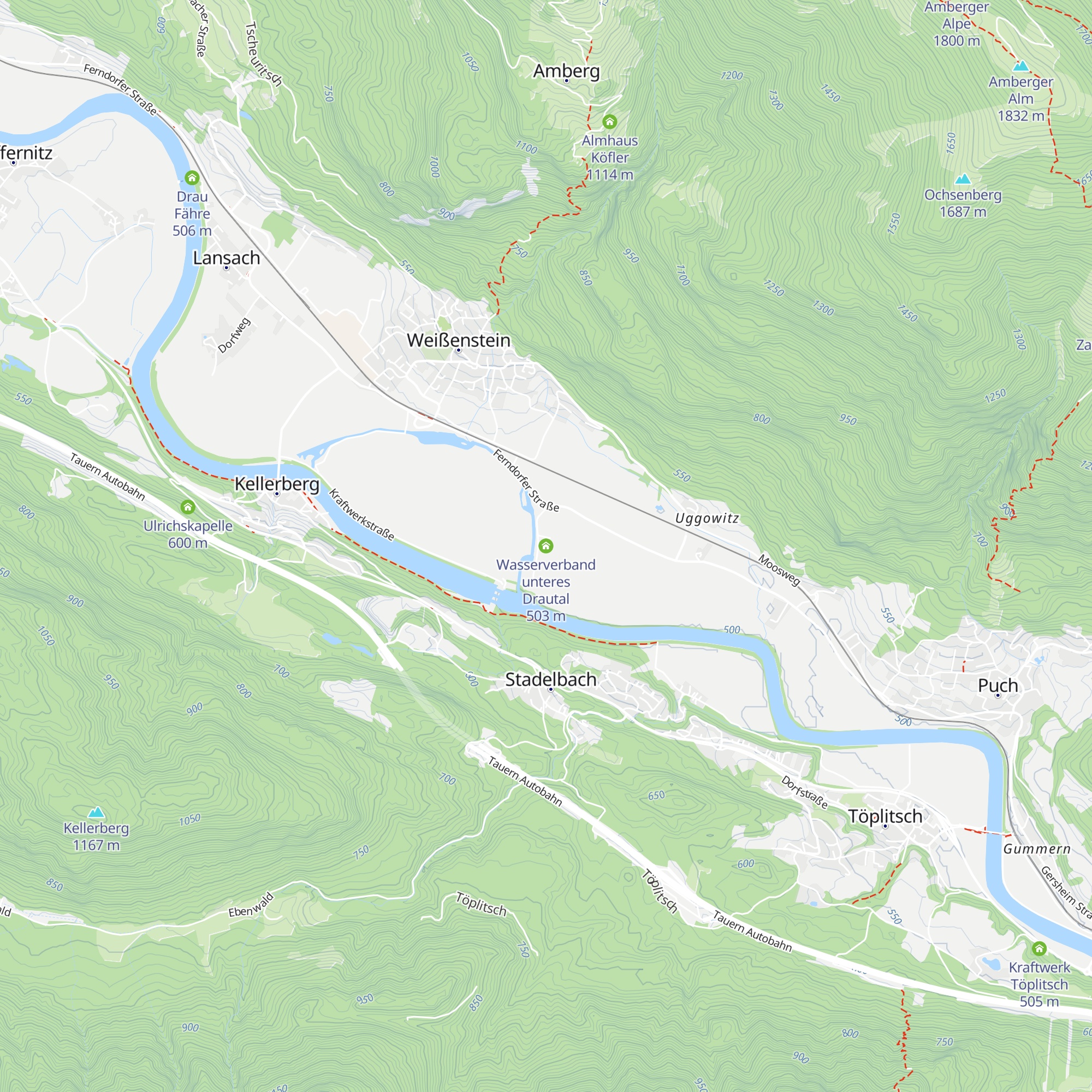 Wasserverband unteres Drautal map