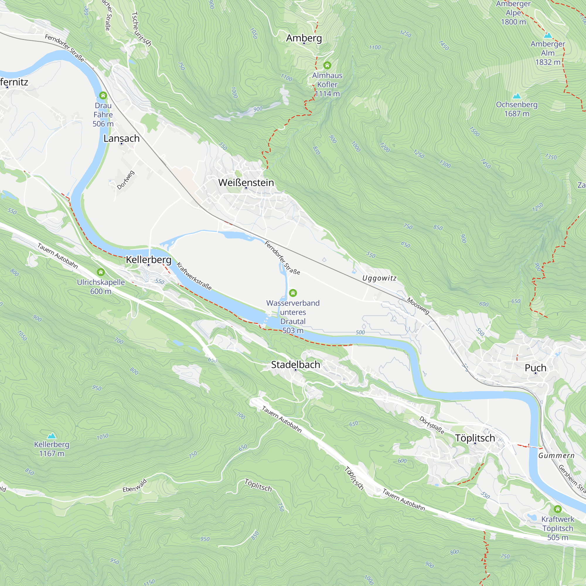 Wasserverband unteres Drautal map