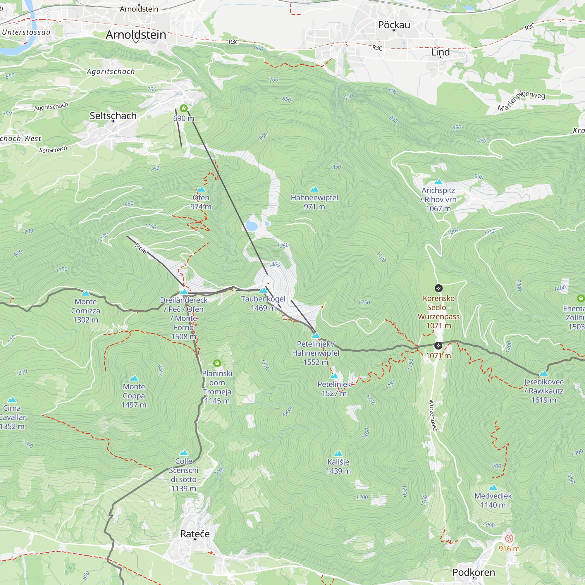 Seltschacher Alm map