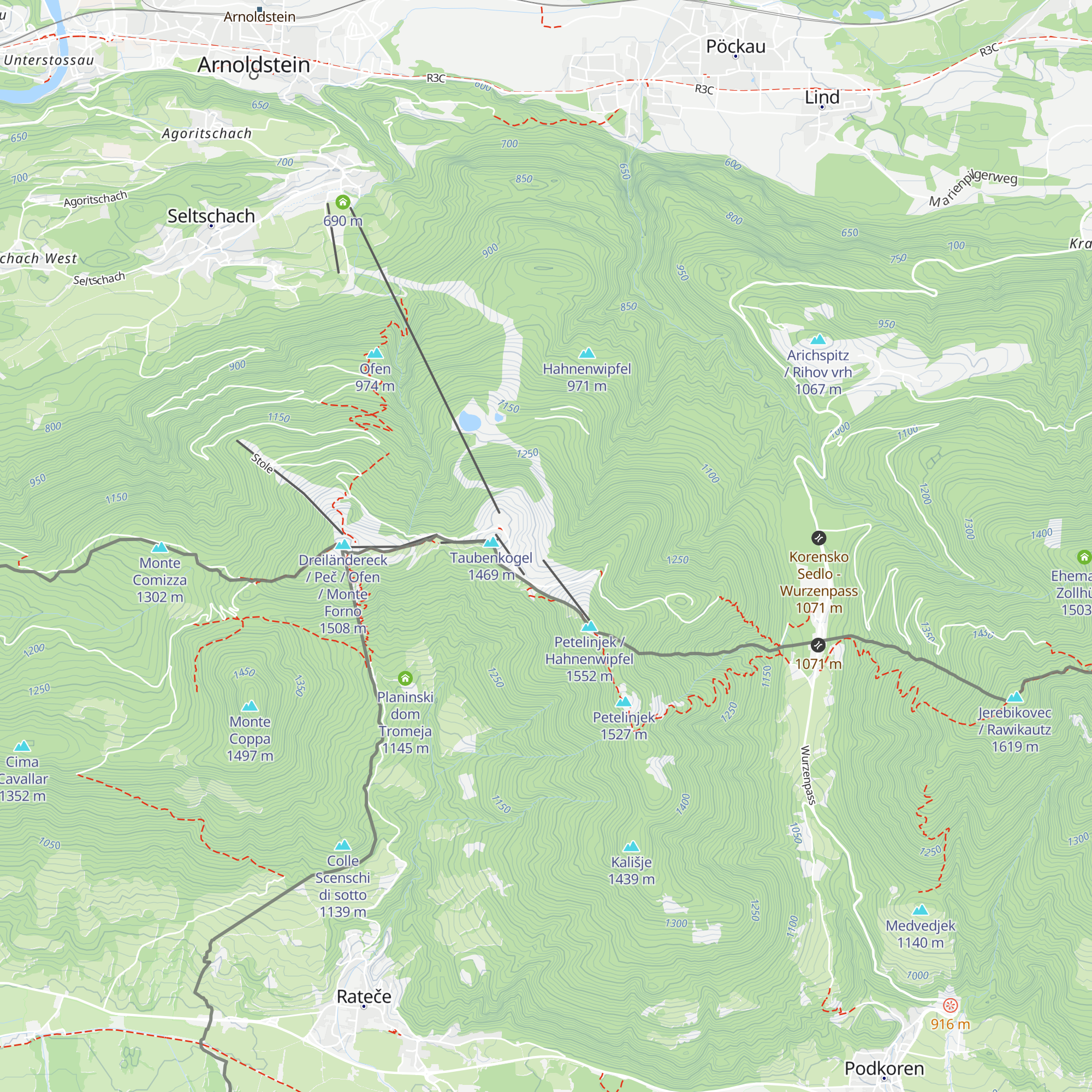 Seltschacher Alm map