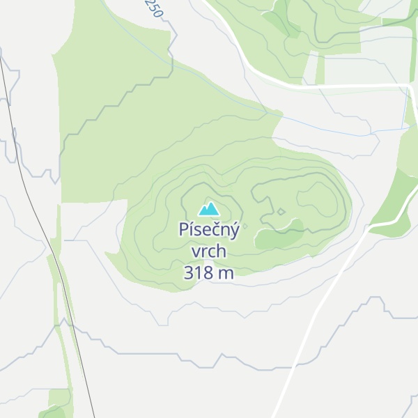 Map of Písečný vrch
