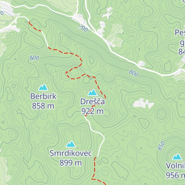 Map of Drešča