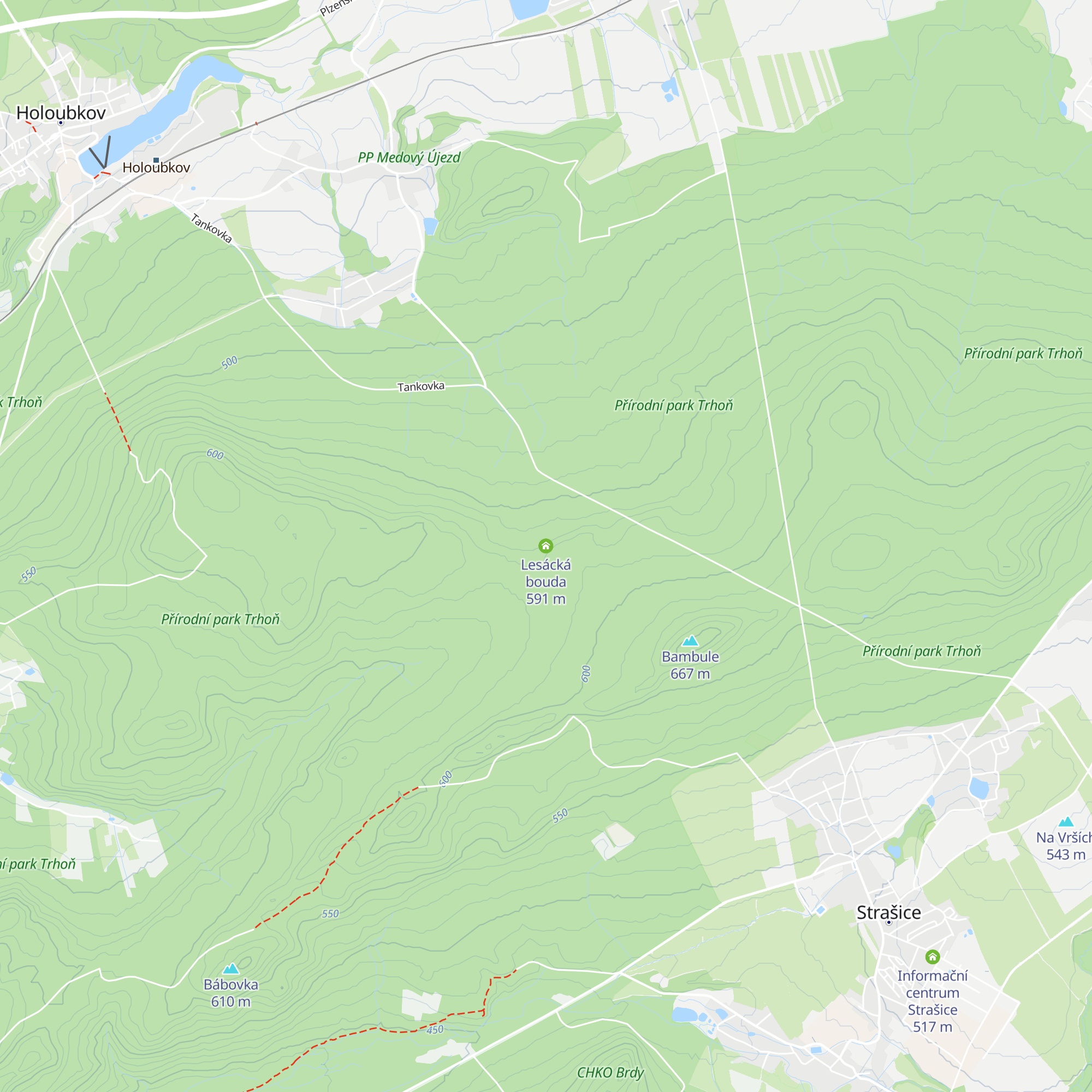 Lesácká bouda map