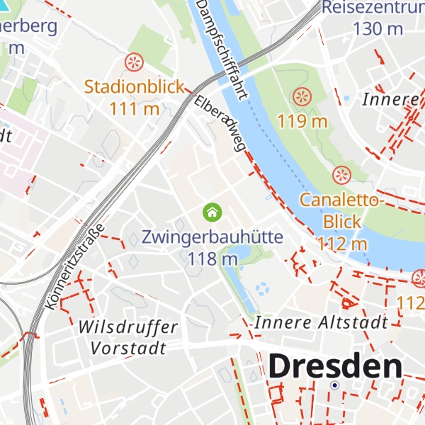 Map of Zwingerbauhütte