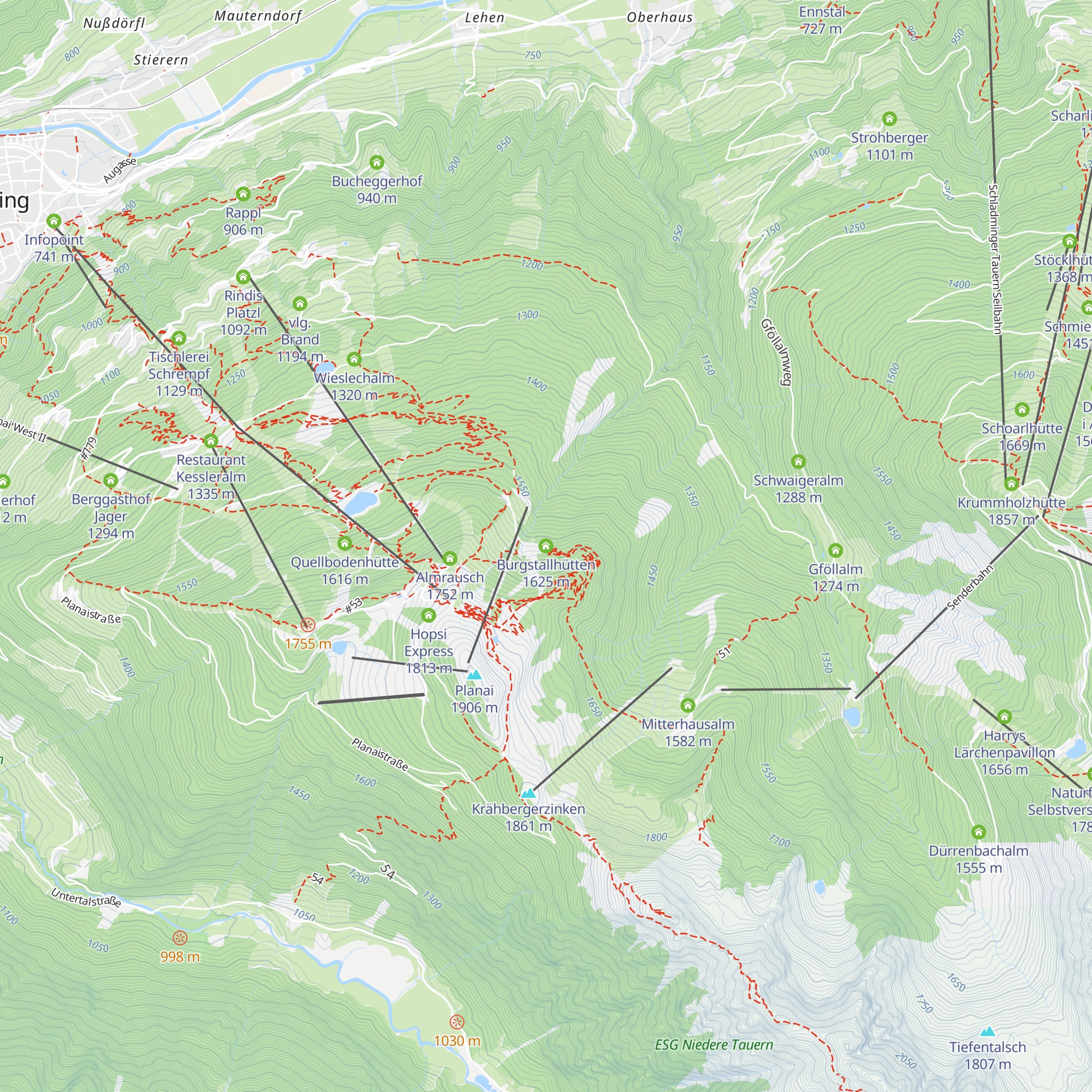Burgstallhütten map