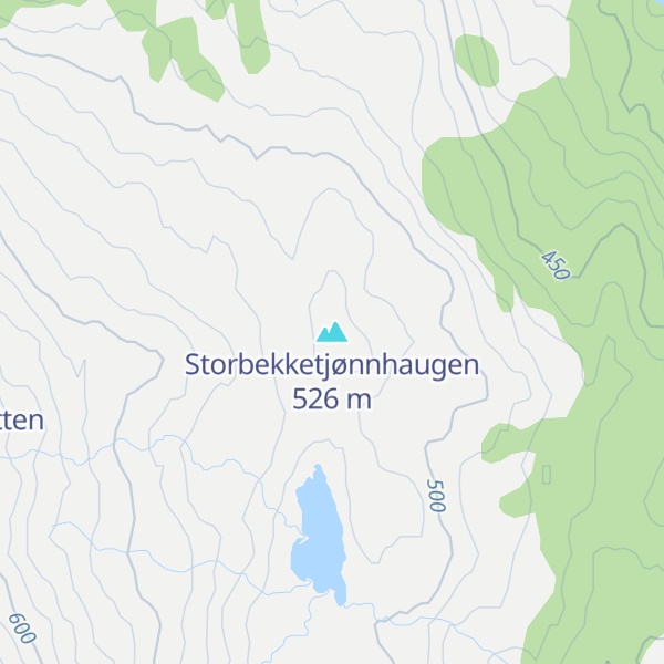 Map of Storbekketjønnhaugen