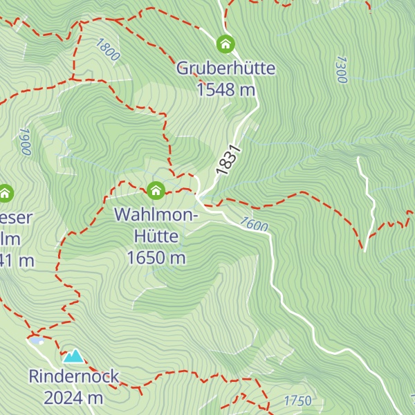 Map of Kohlweißhütte