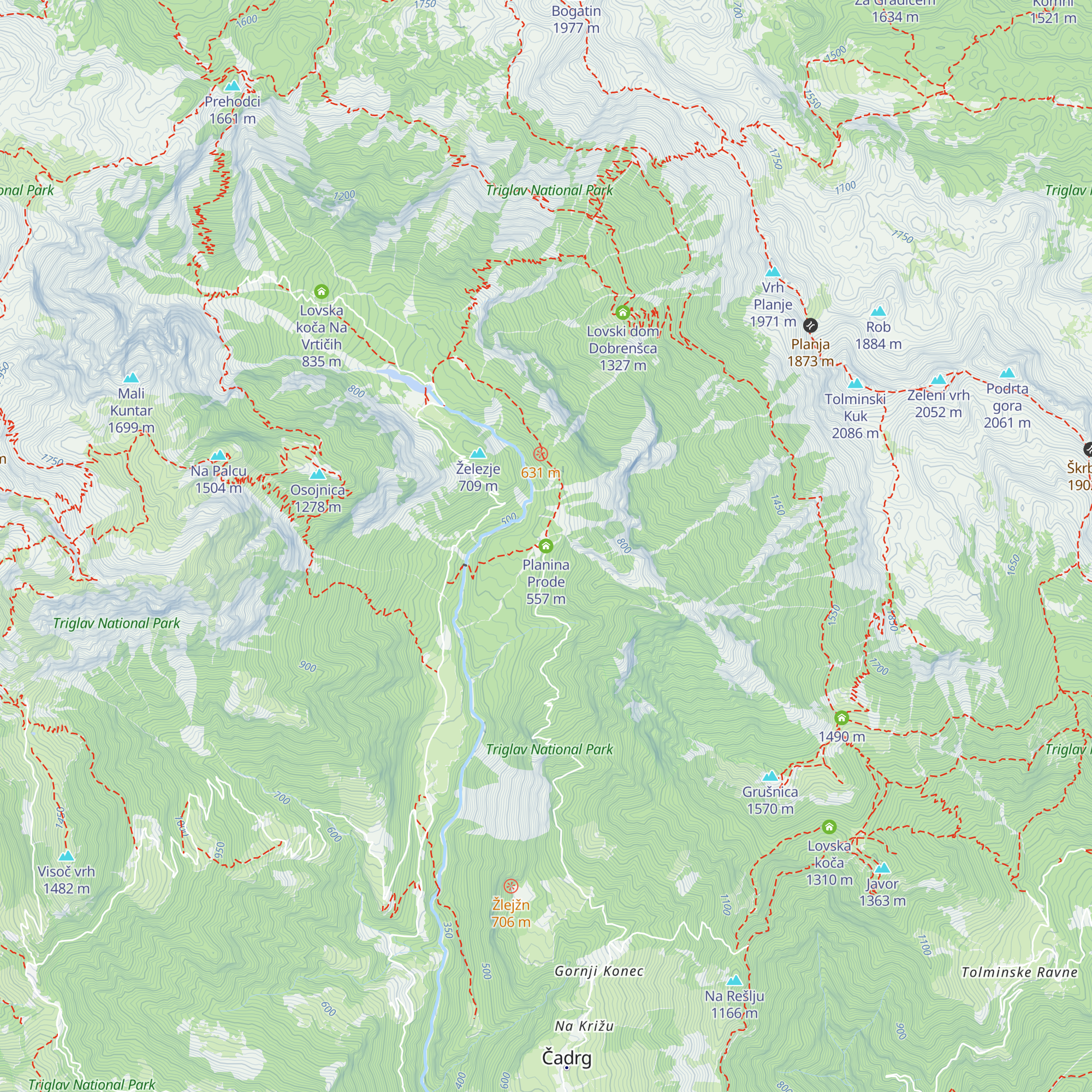 Planina Prode map
