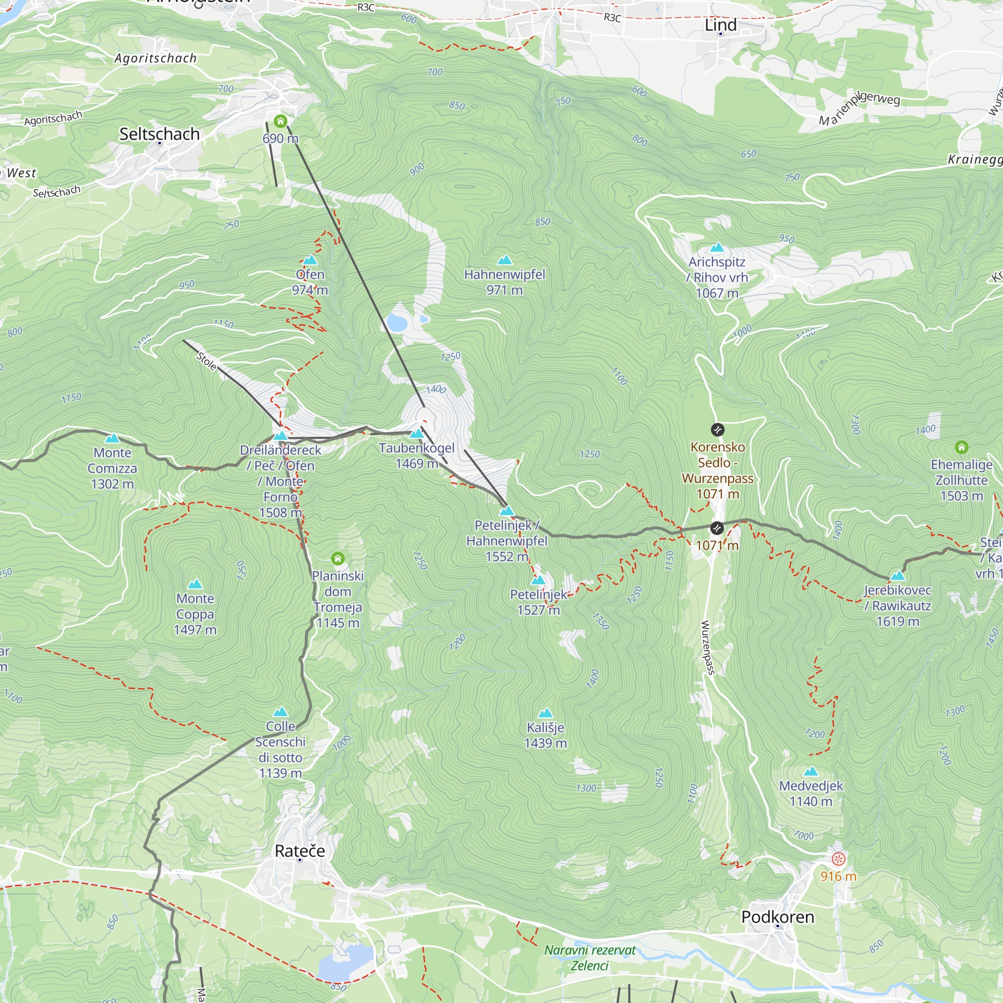 Starthütte FIS Abfahrt map