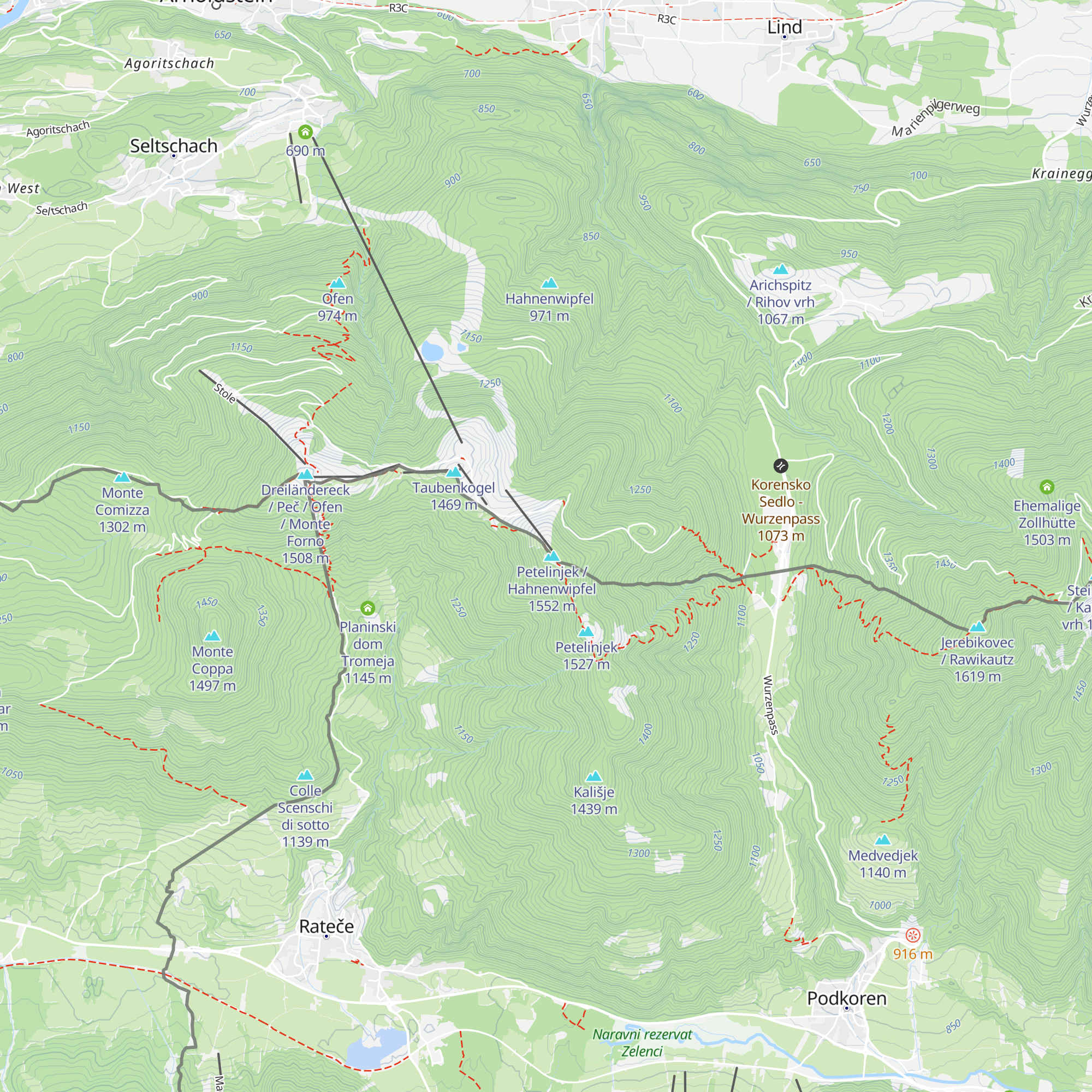 Starthütte FIS Abfahrt map