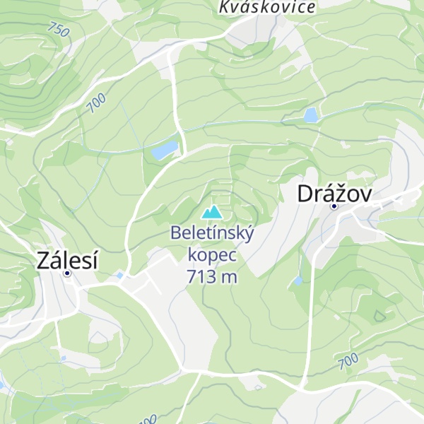 Map of Beletínský kopec