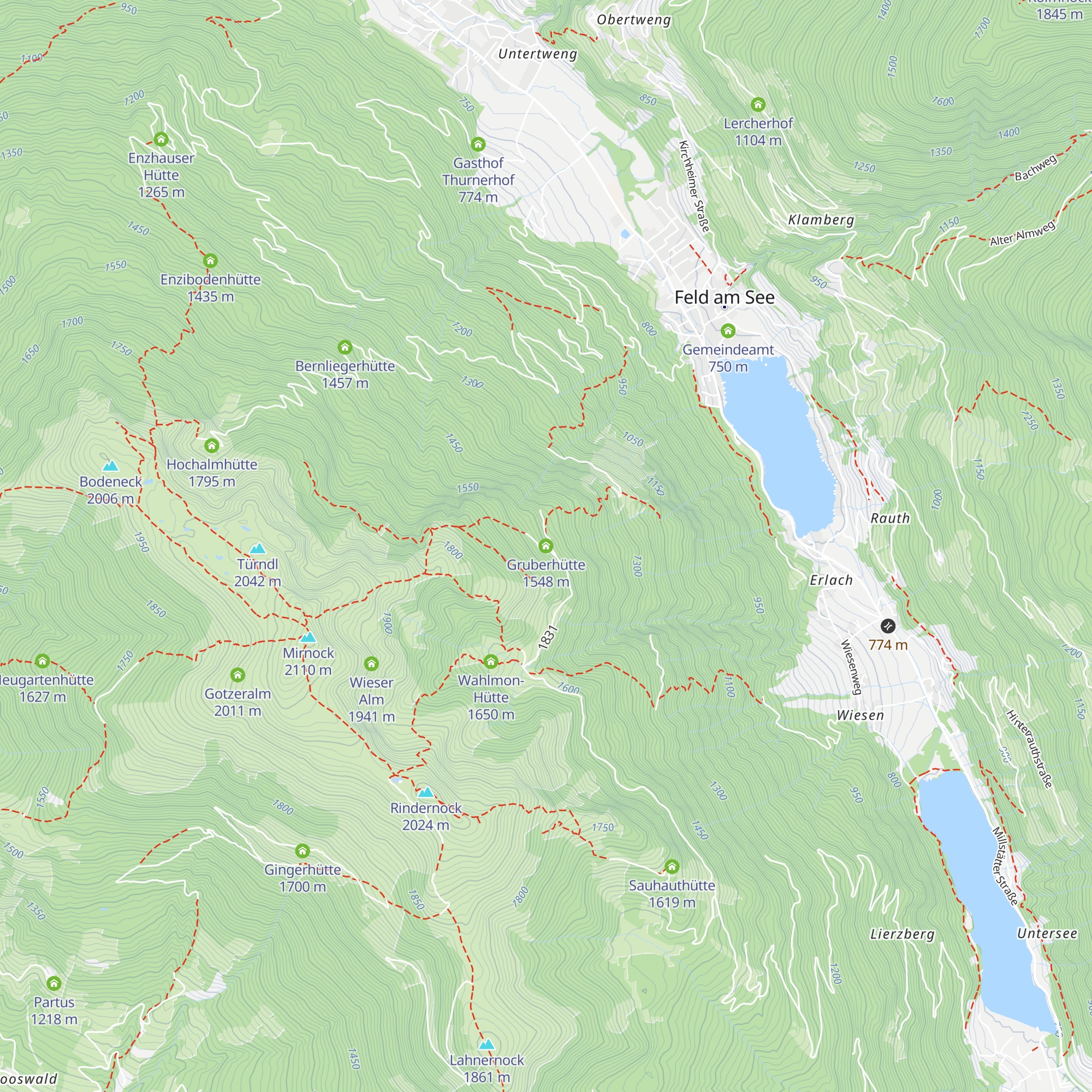 Gruberhütte map