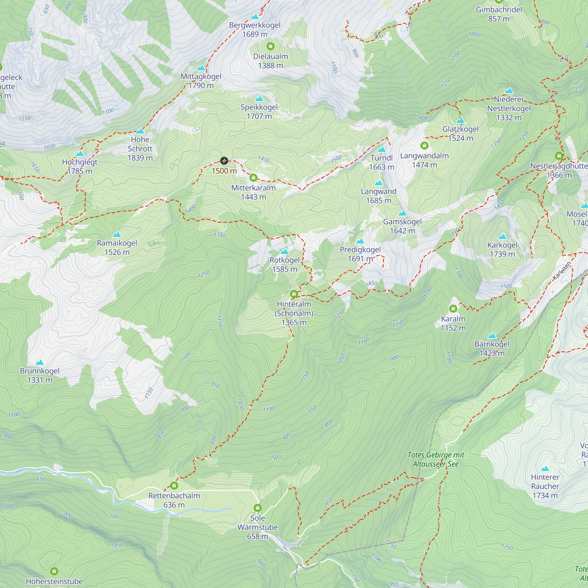 Hinteralm (Schönalm) map