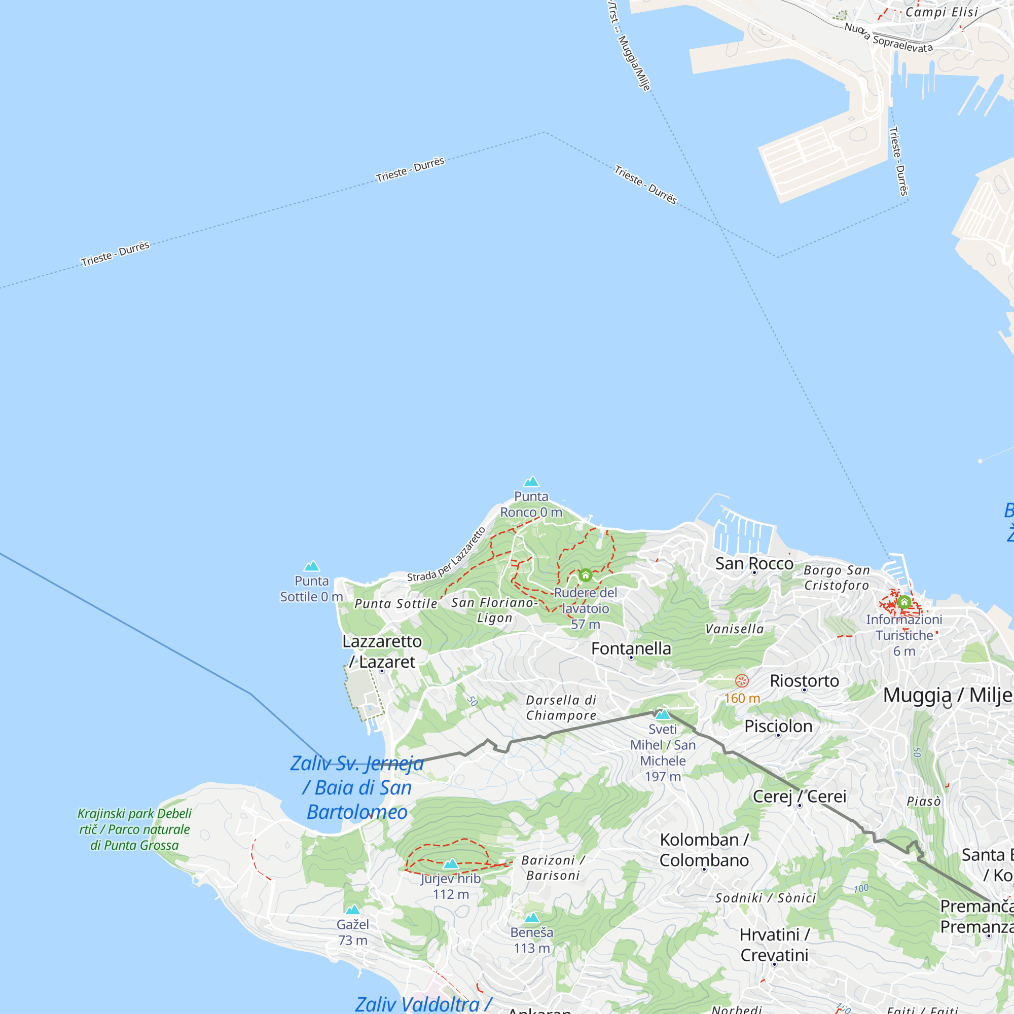 Trattoria Punta Olmi map
