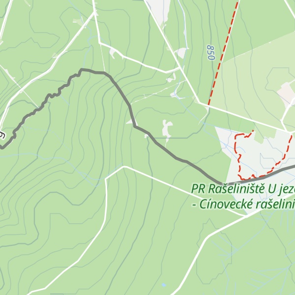 Map of Červený Tesák