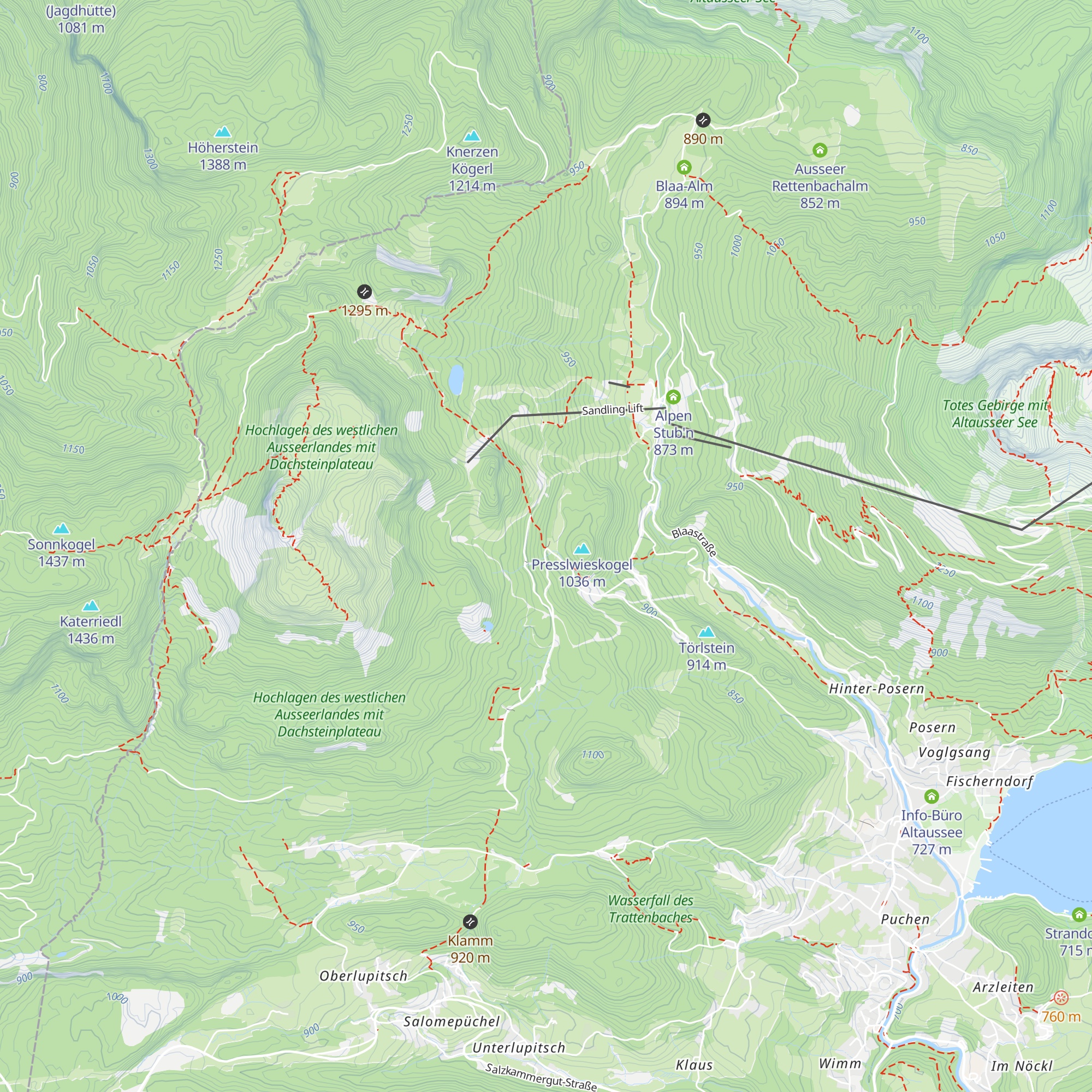 Stollen Kriechbaumberg map
