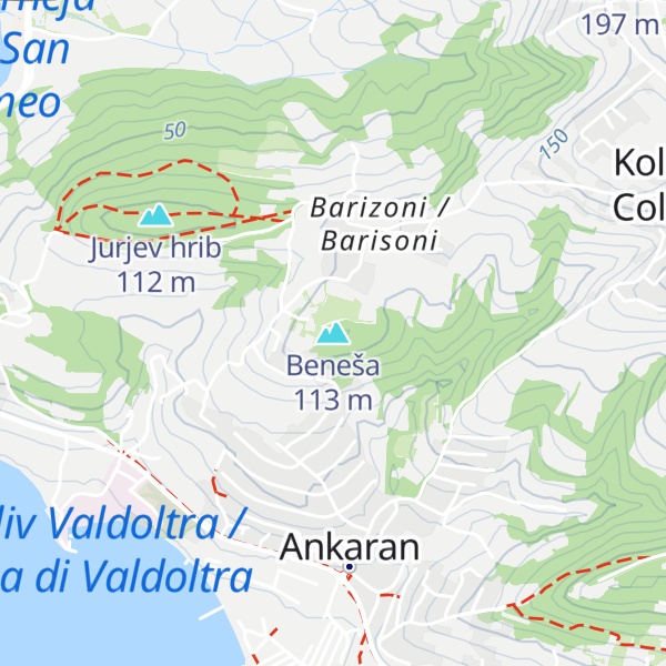 Map of Beneša