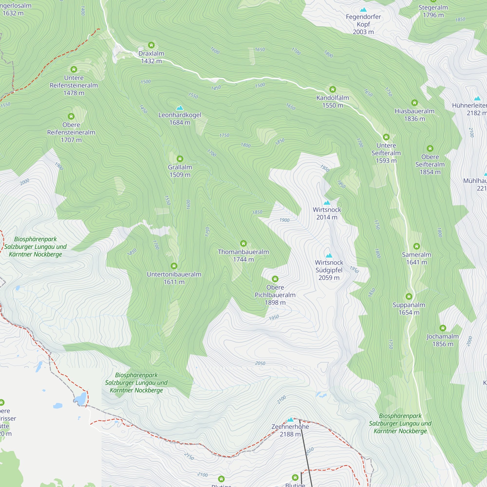 Thomanbaueralm map