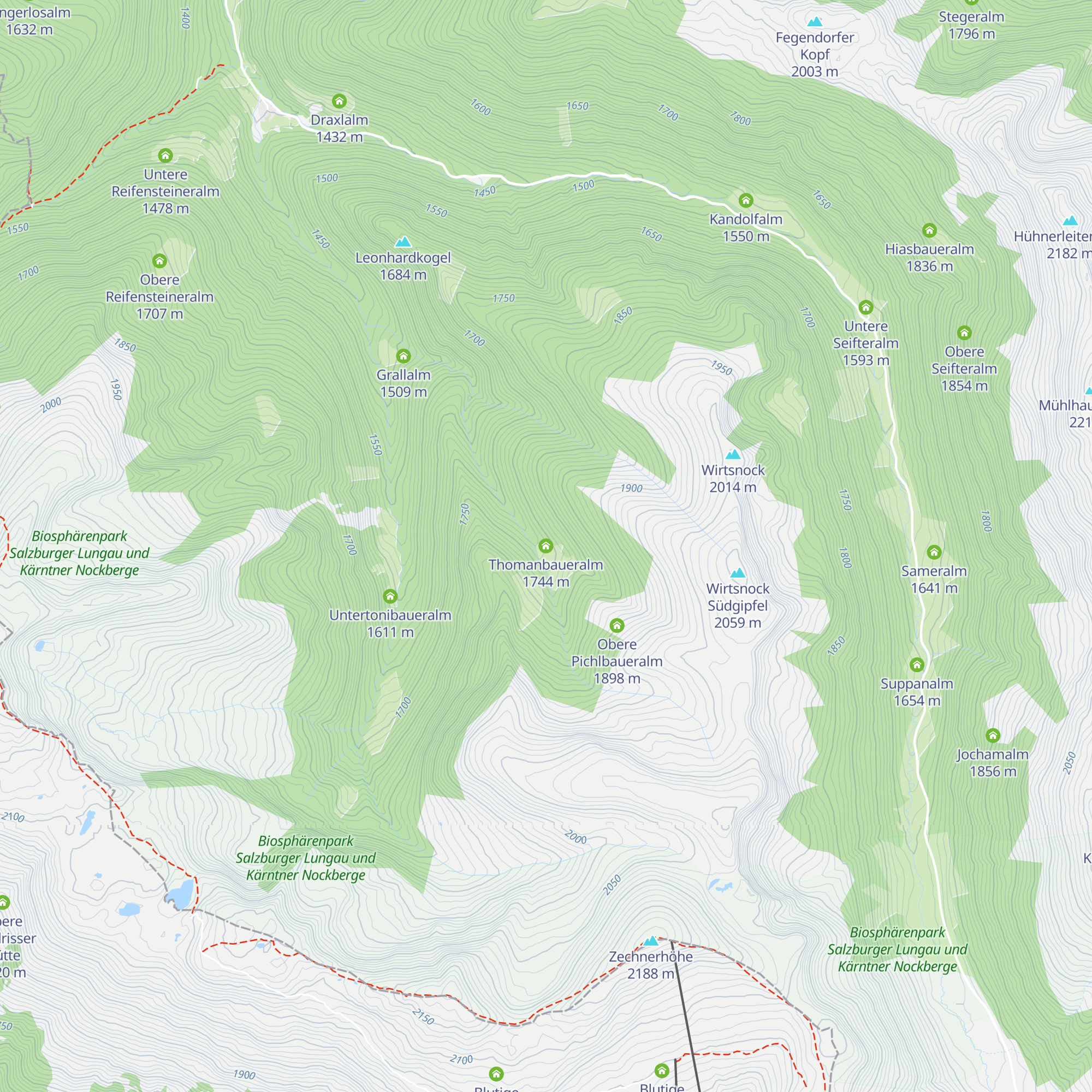 Thomanbaueralm map