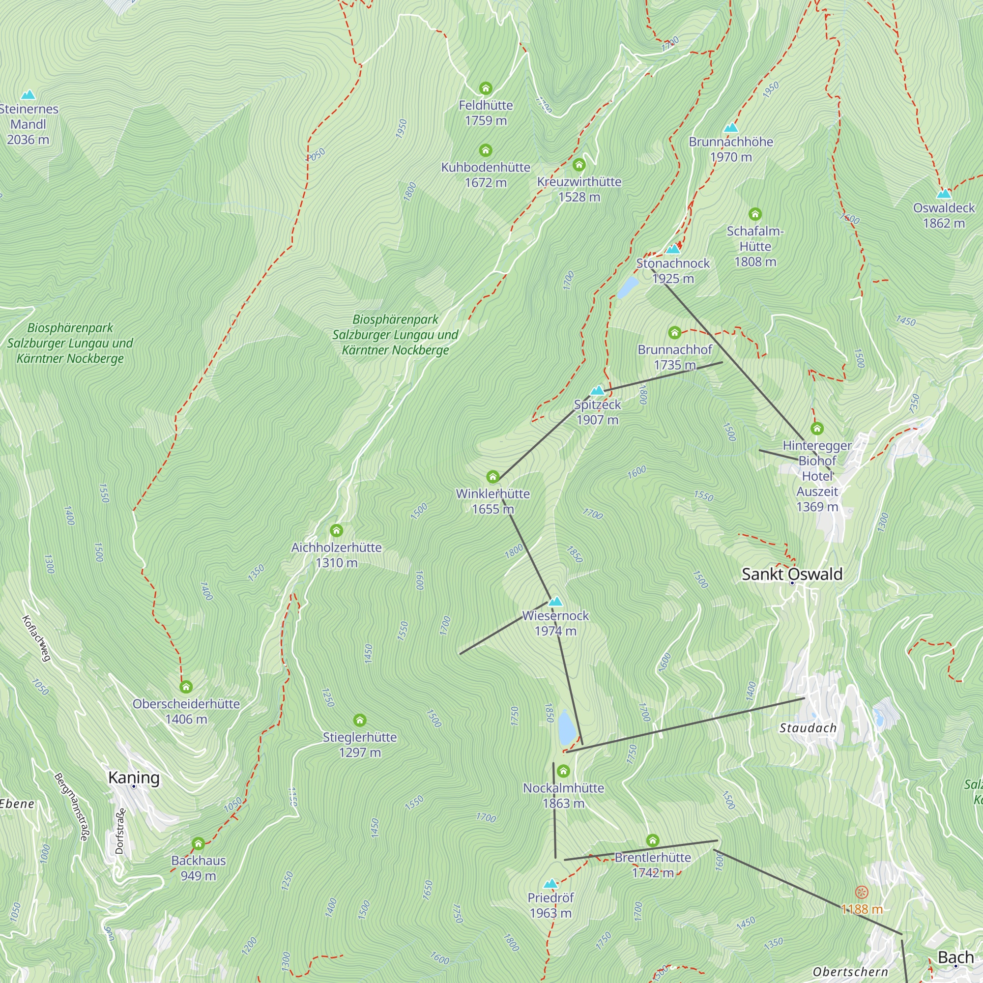 Schartenalm map