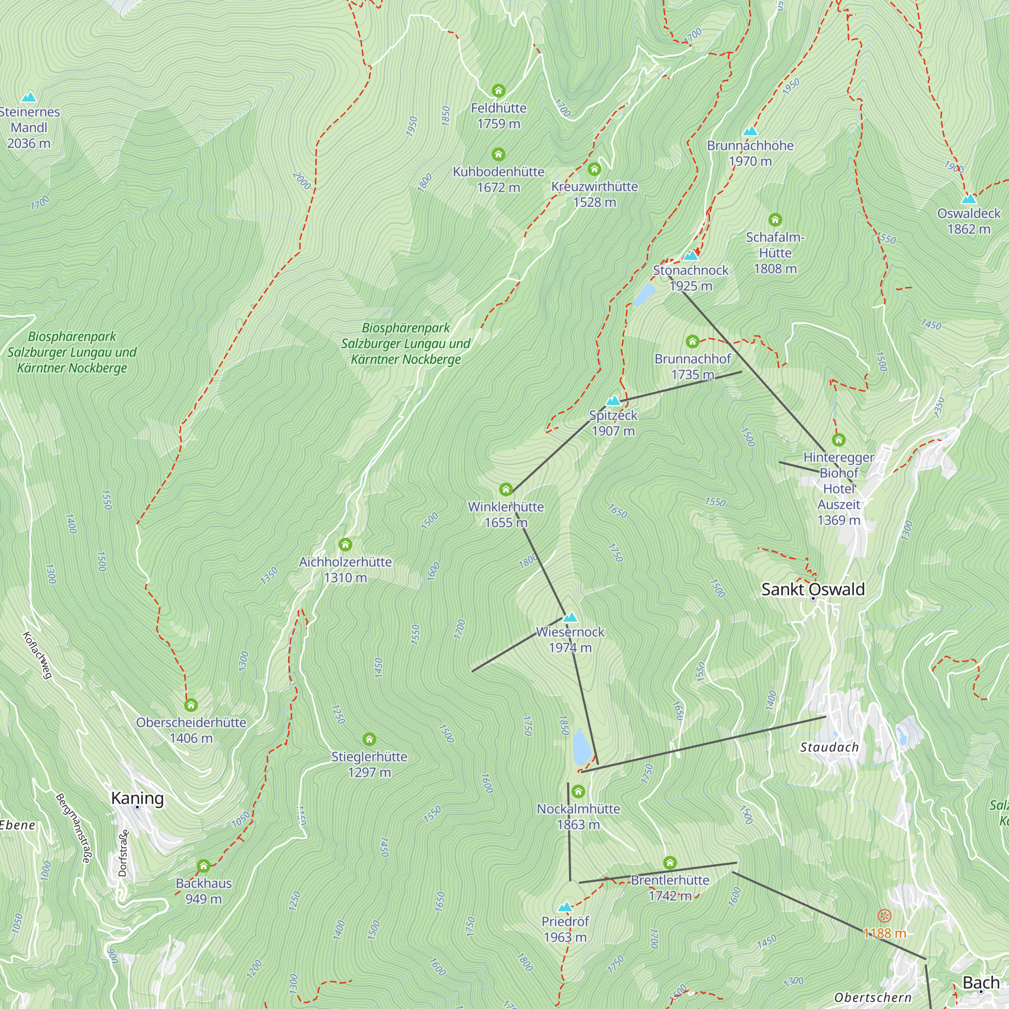 Schartenalm map