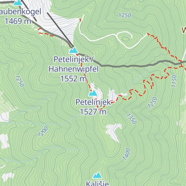Map of Petelinjek