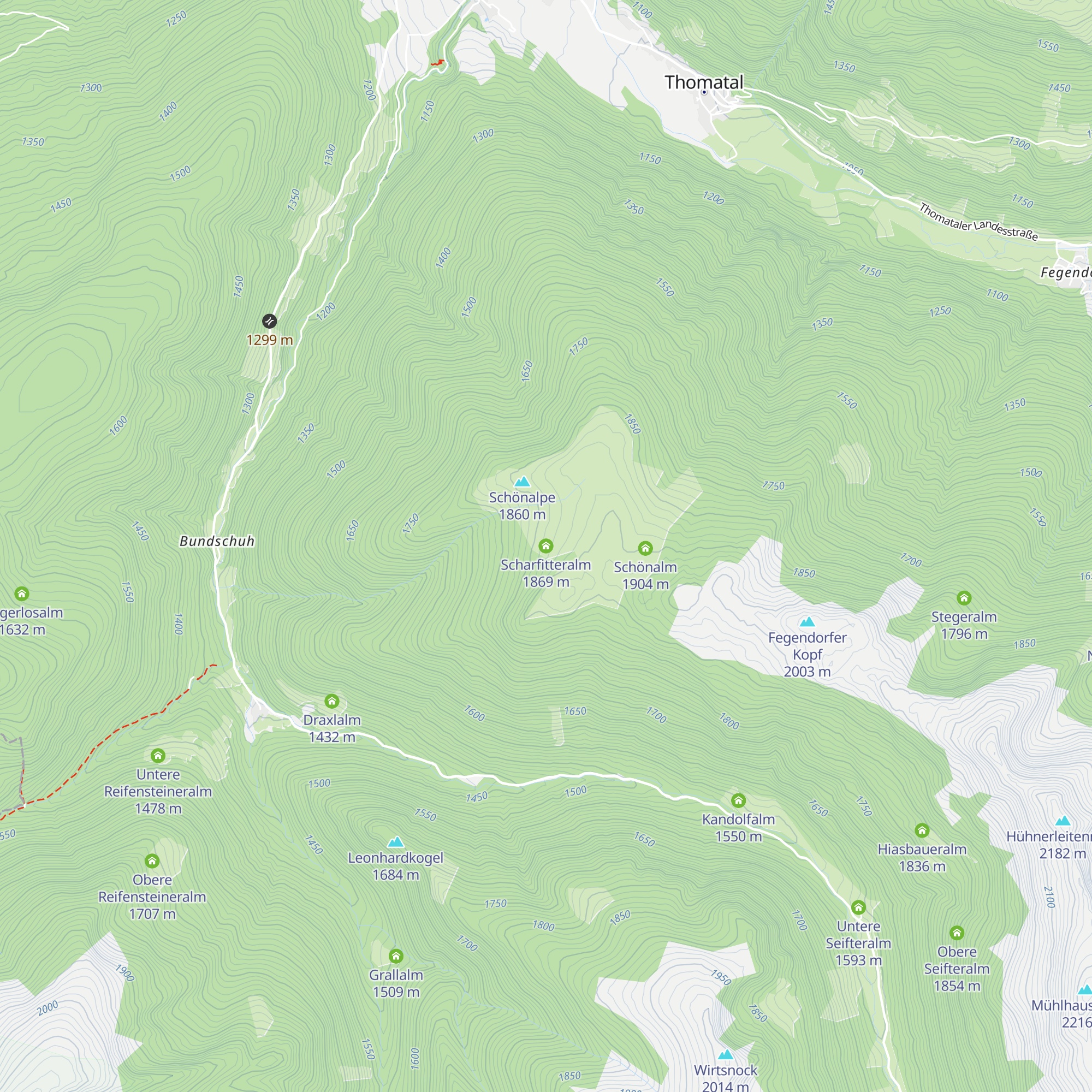 Scharfitteralm map
