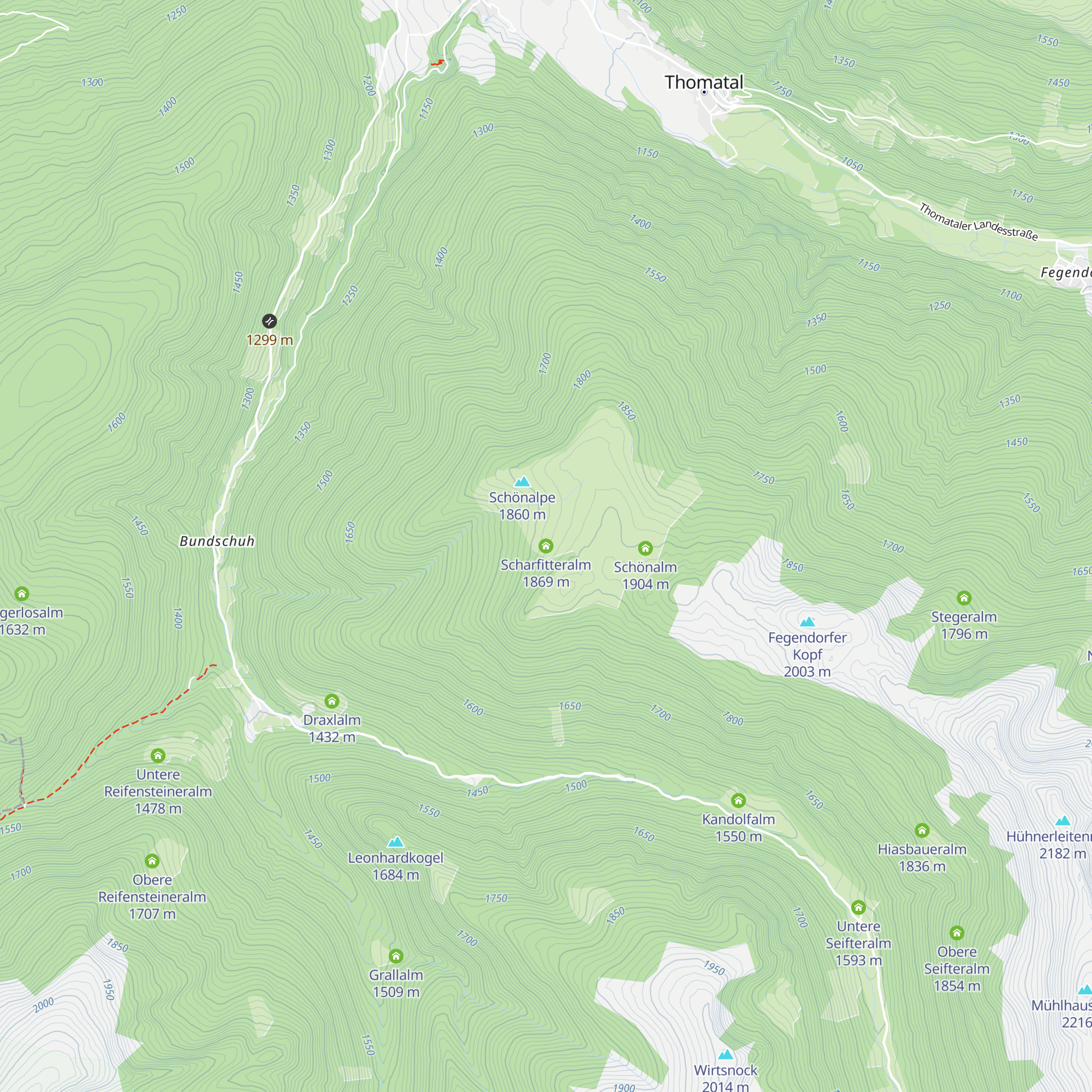 Scharfitteralm map