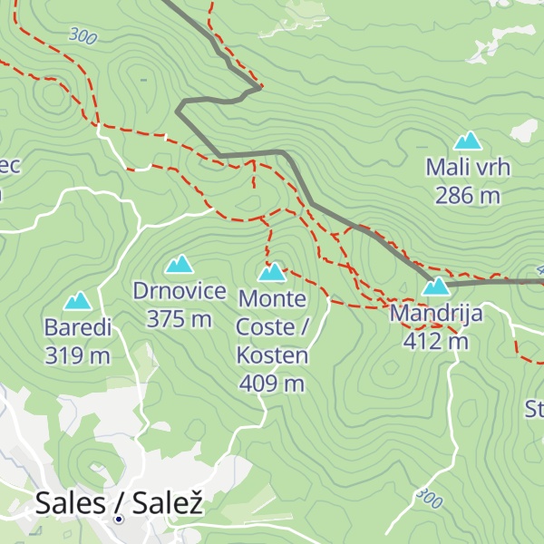 Map of Monte Coste / Kosten